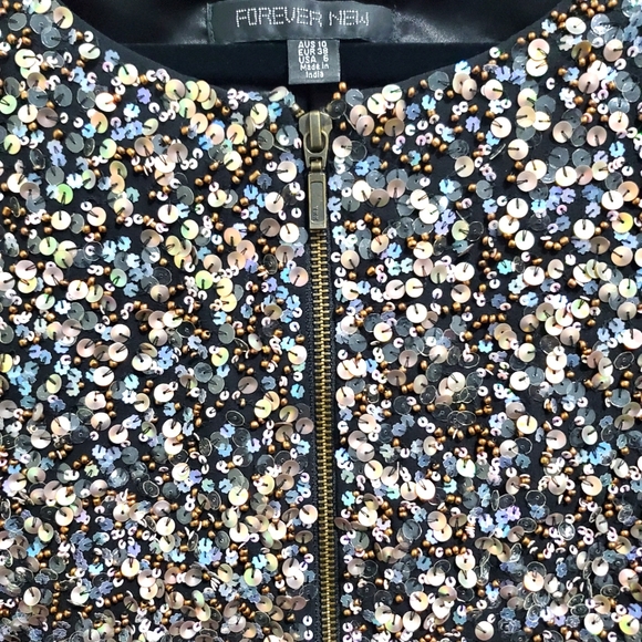 Forever New Sequin Cropped Jacket - Picture 5 of 6